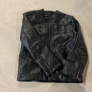 Leather moto jacket